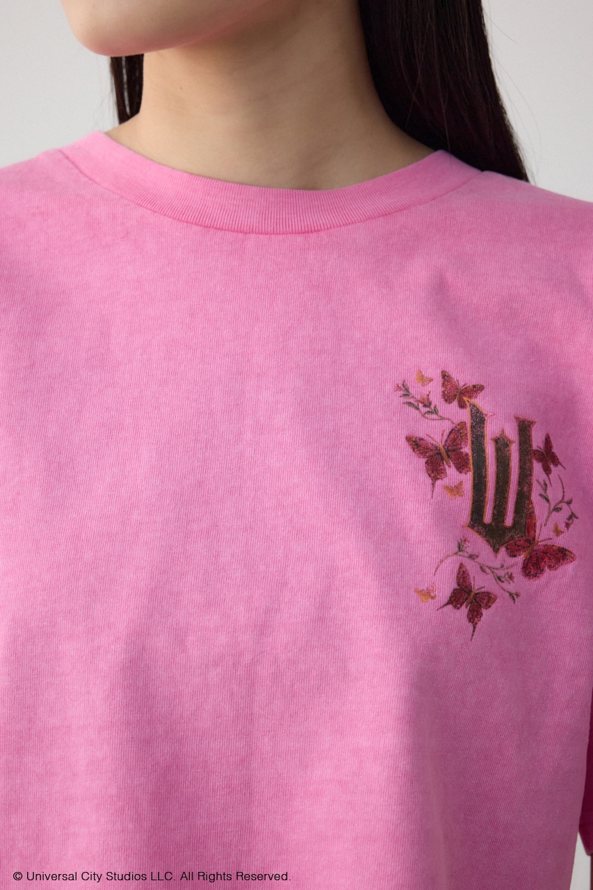 【WICKED×AZUL】ピグメントバックロゴT PNK M