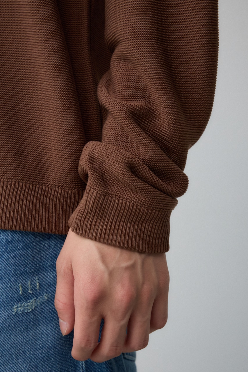 ベーシックガーターニット BRN M