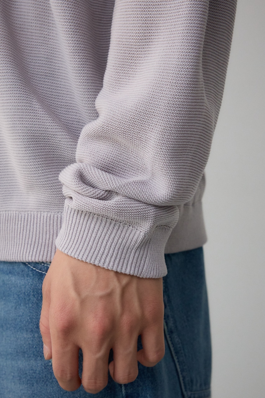 ベーシックガーターニット L/GRY L