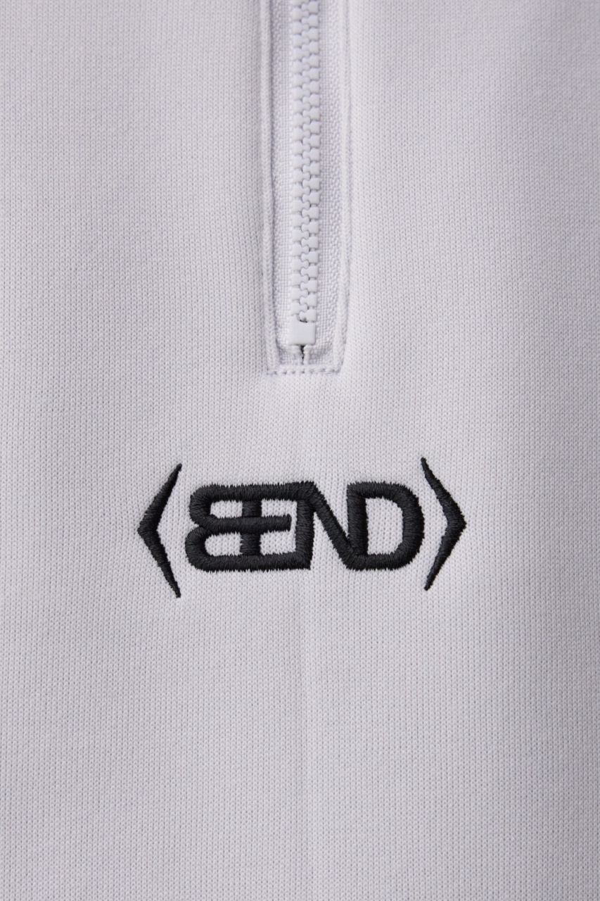 裏起毛ロゴハーフジッププルオーバー L/GRY FREE