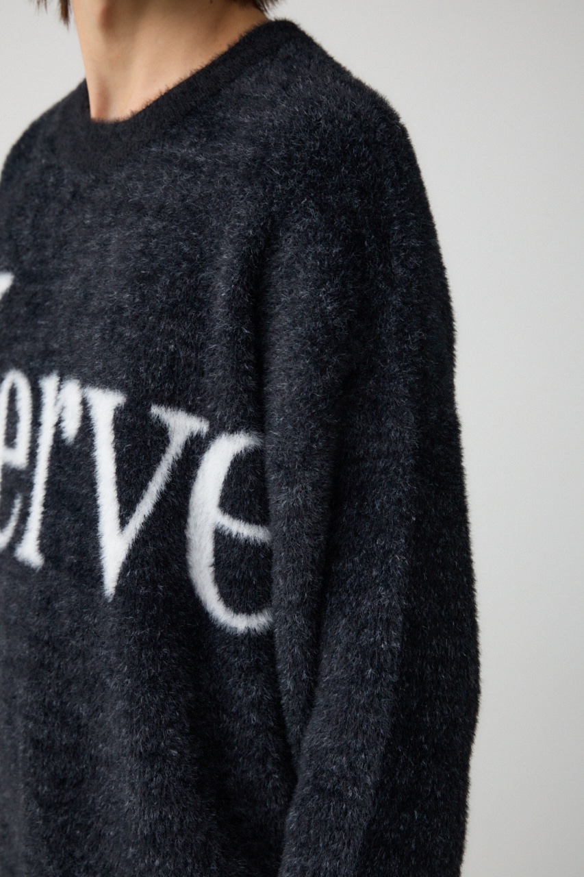 AZUL BY MOUSSY | シャギージャガードロゴニット (ニット