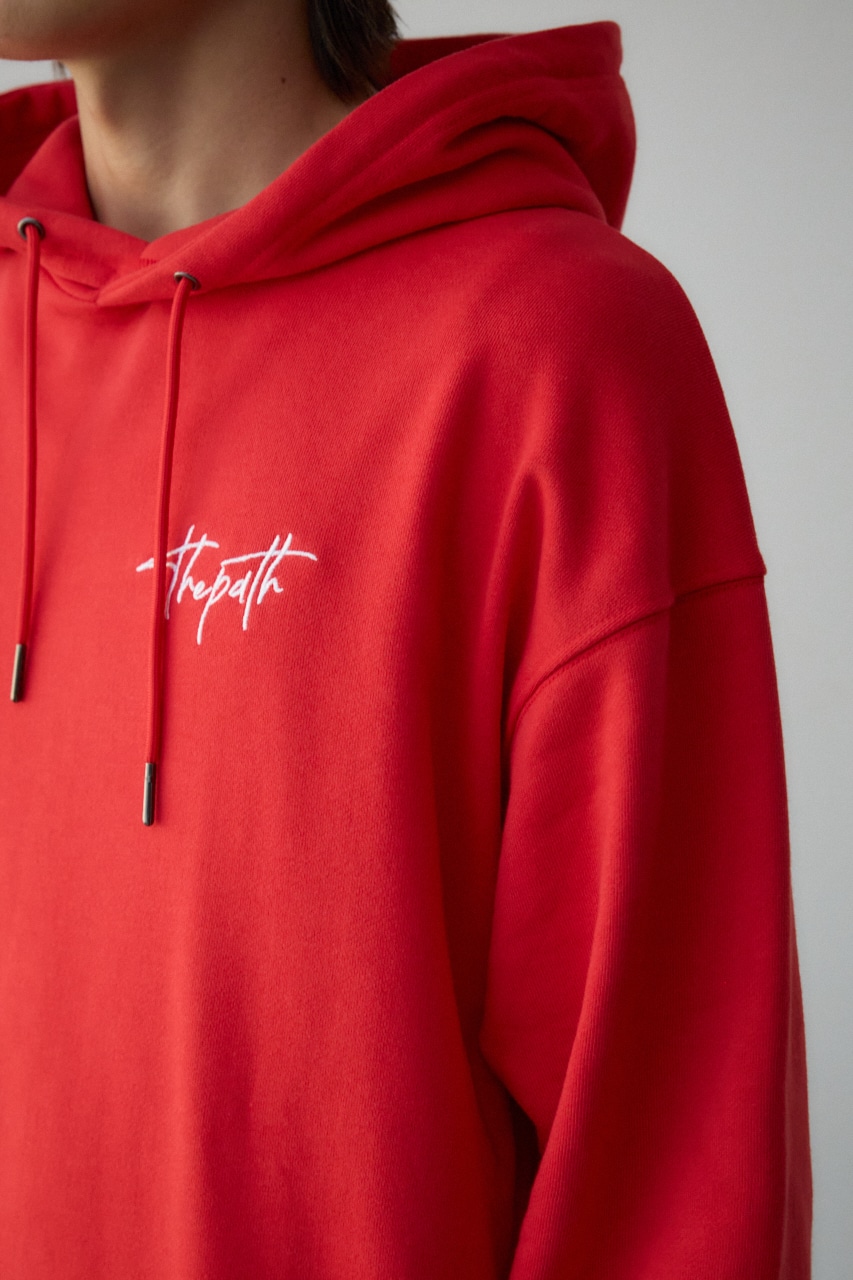 相良刺繍スウェットパーカー RED FREE