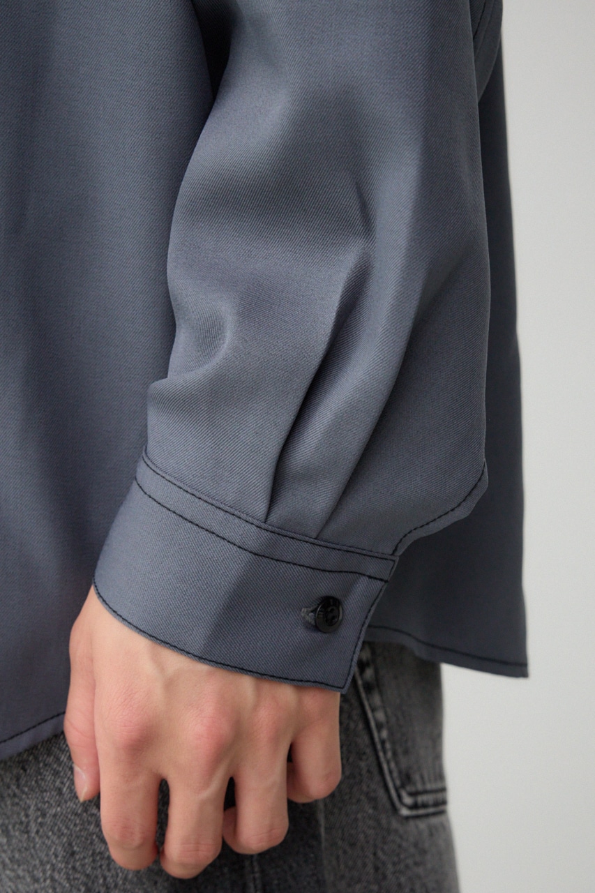 アウトステッチオーバーシャツ GRY FREE