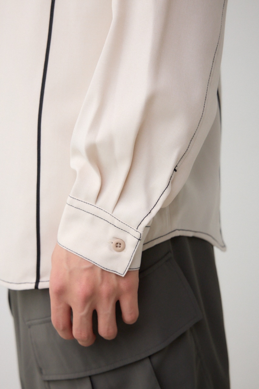 アウトステッチオーバーシャツ O/WHT FREE