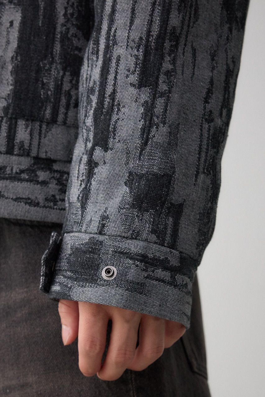 ジャガードジップシャウター 柄GRY FREE