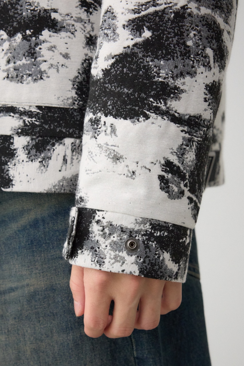 ジャガードジップシャウター 柄WHT FREE