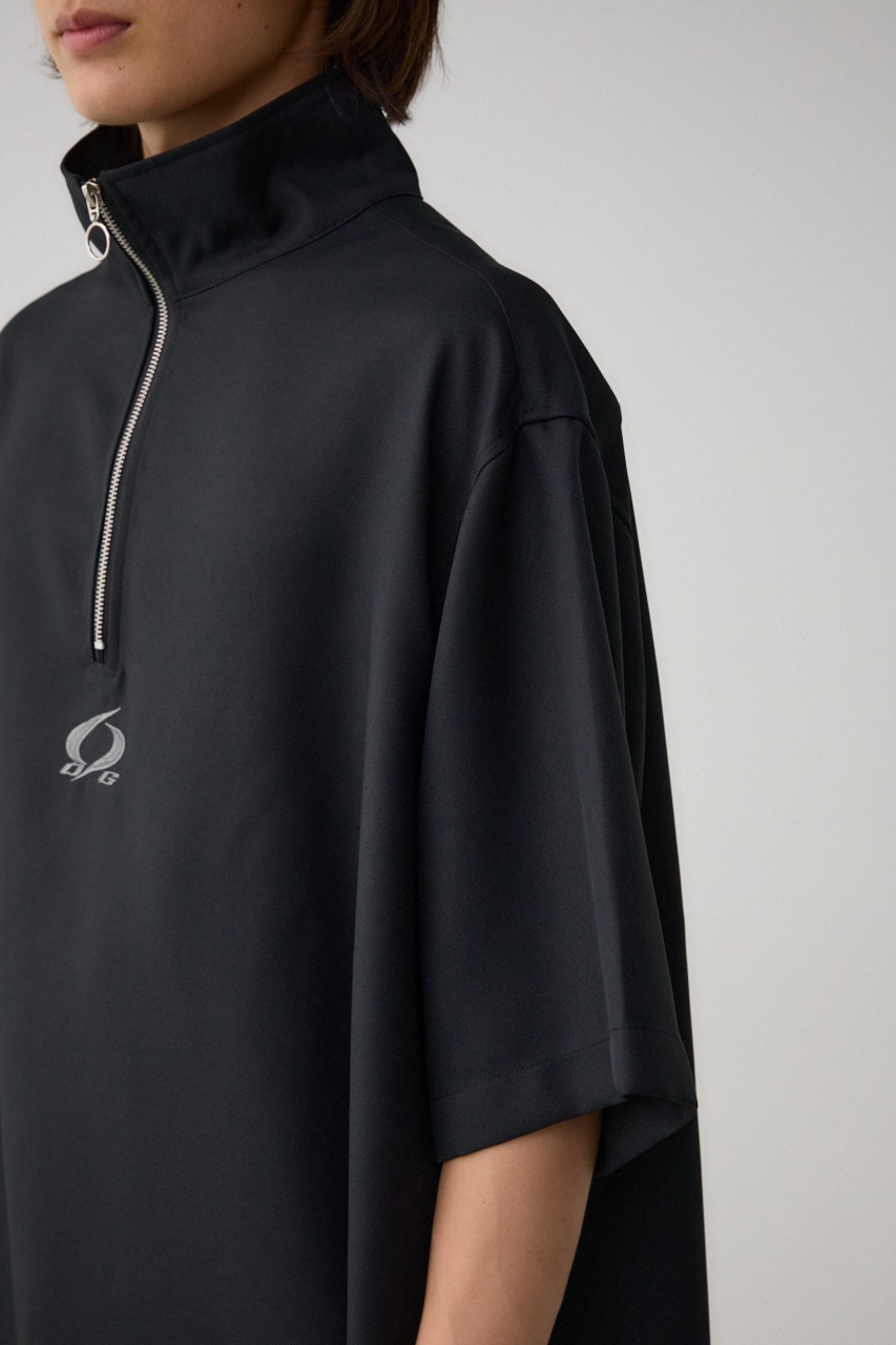 ツイルスタンドハーフジッププルオーバー BLK FREE