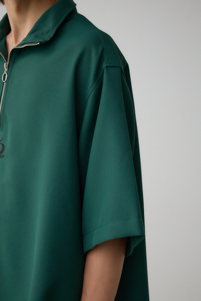 ツイルスタンドハーフジッププルオーバー D/GRN FREE