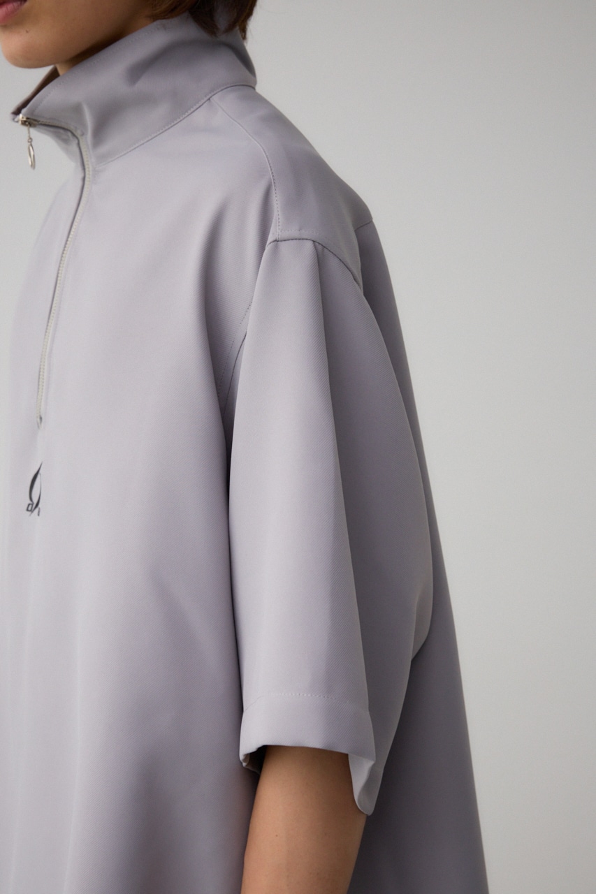 ツイルスタンドハーフジッププルオーバー GRY FREE