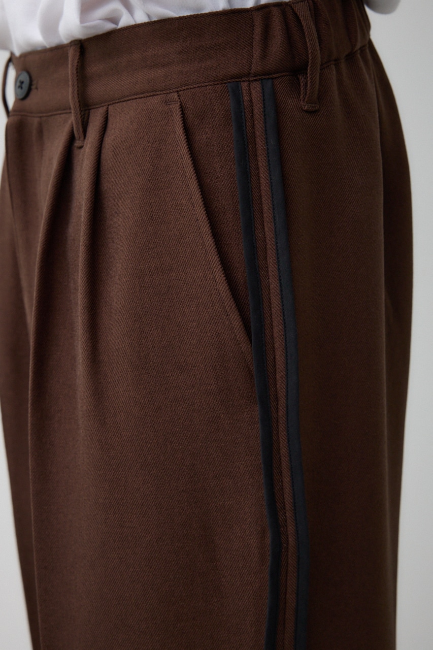 ツータックラインワイドパンツ BRN FREE