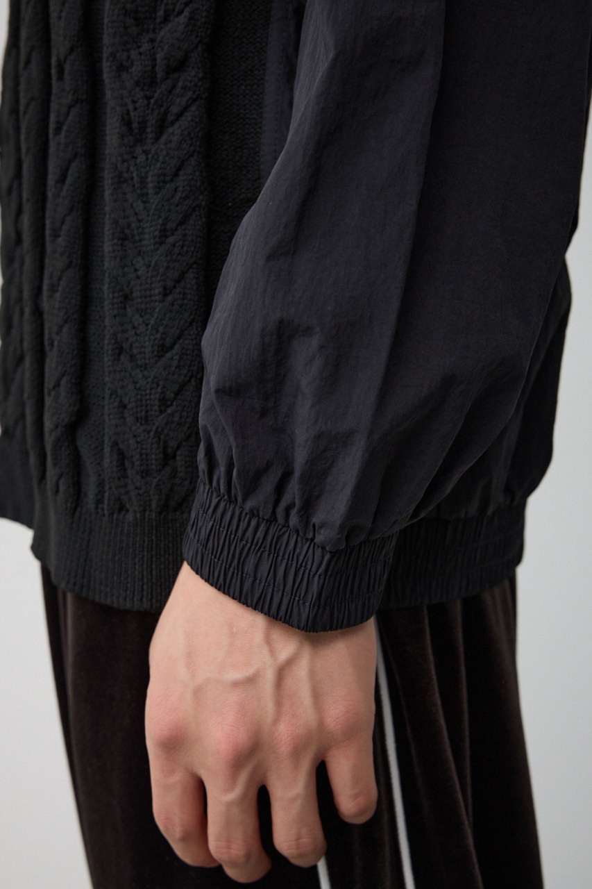 スウィッチングコンビネーションニット BLK FREE