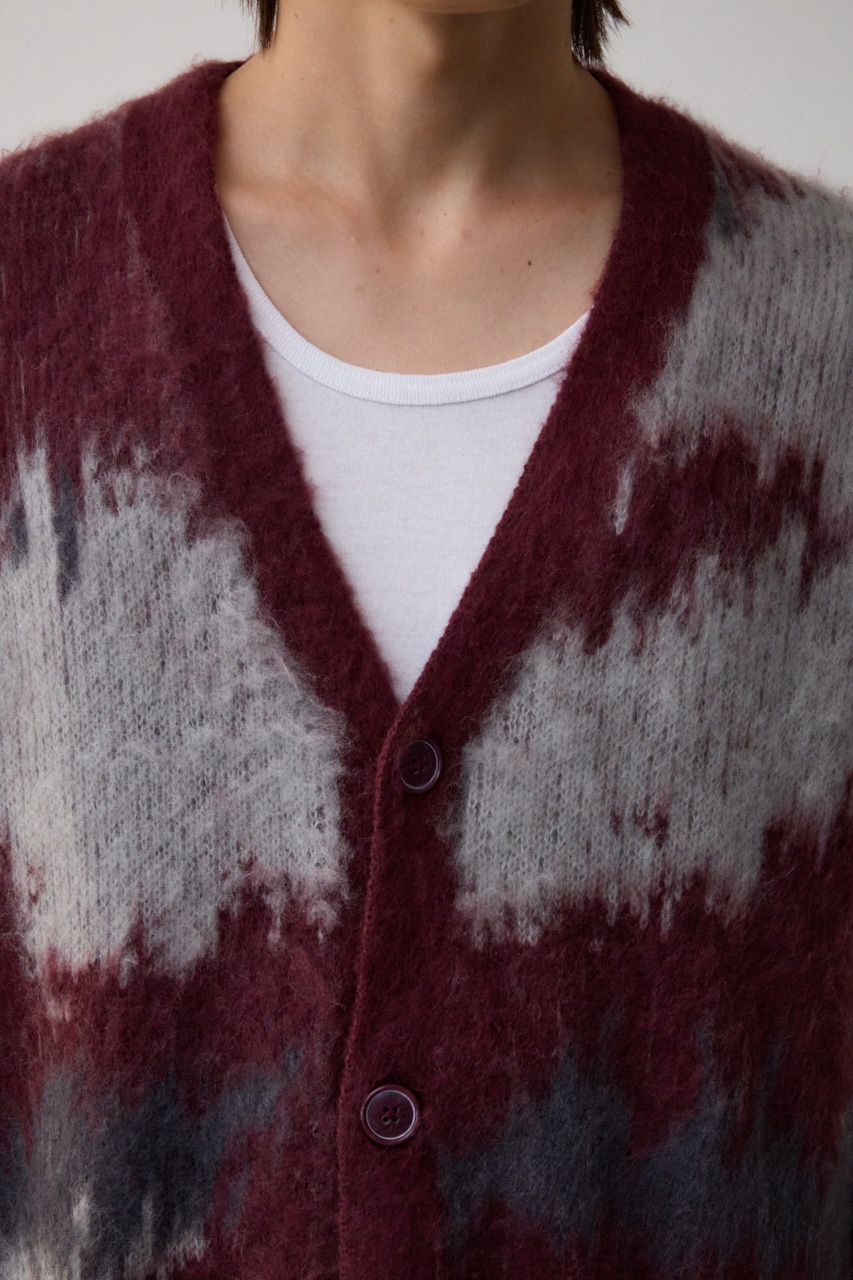 総柄モヘアライクカーディガン 柄BRD FREE