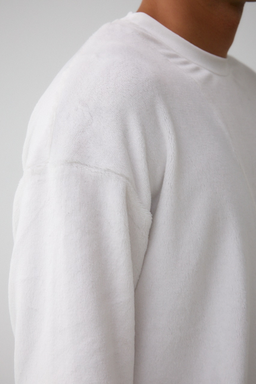 ファーパイルベロアドッキングトップス O/WHT FREE