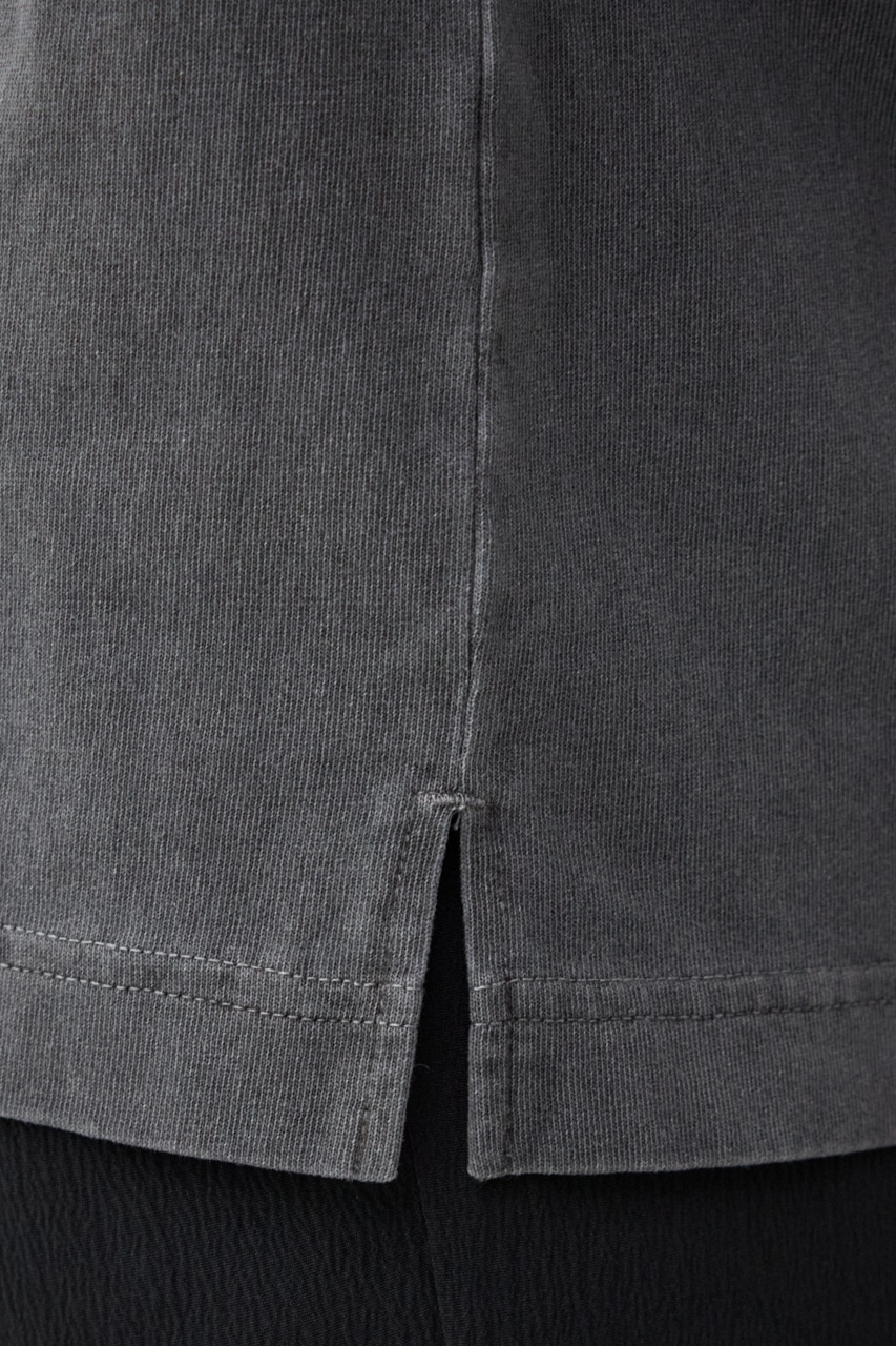 ピグメントサイドスリットTEE BLK M