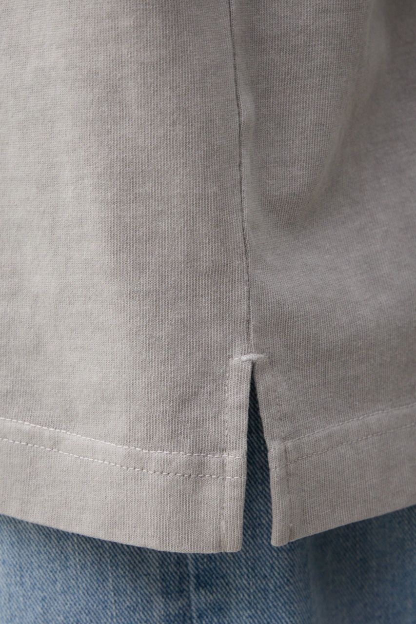 ピグメントサイドスリットTEE L/GRY M