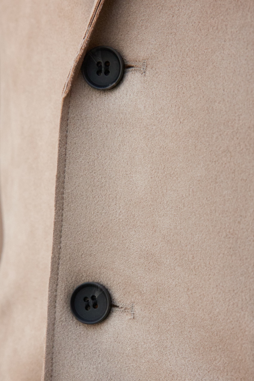 プリマベーラフェイクスウェードジャケット BEG M