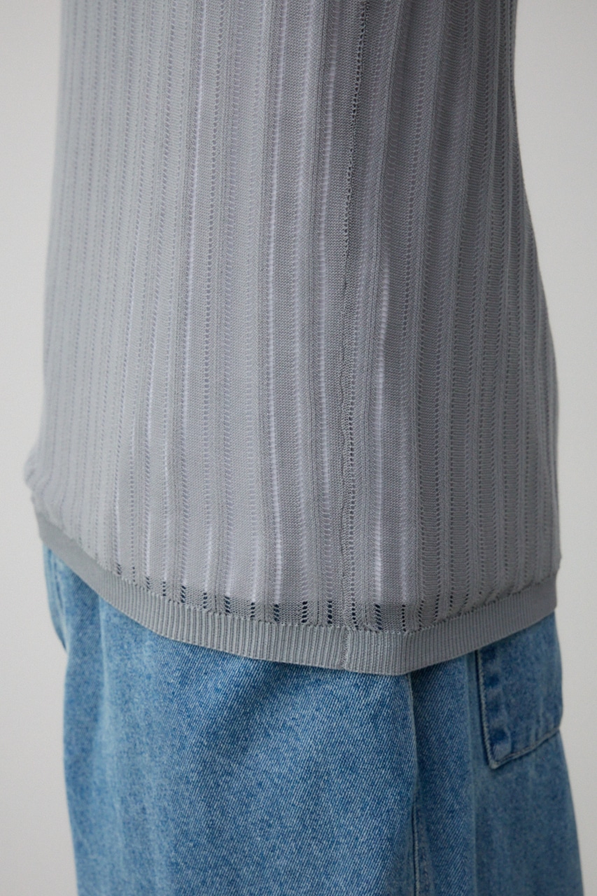 クロシェニットベスト GRY FREE