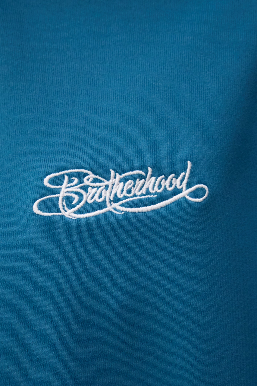 バックサガラ刺繍TEE BLU FREE