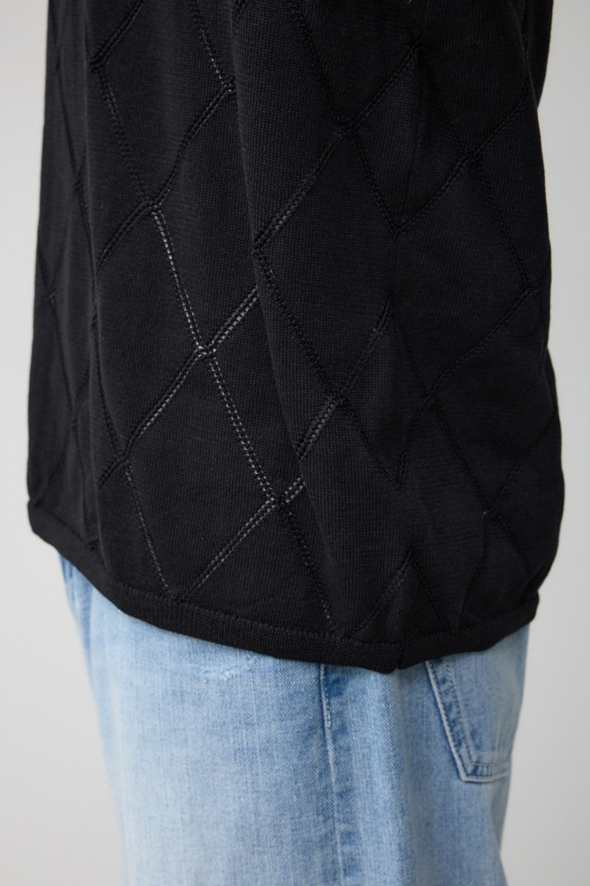 スカシアミレイヤードニット BLK M