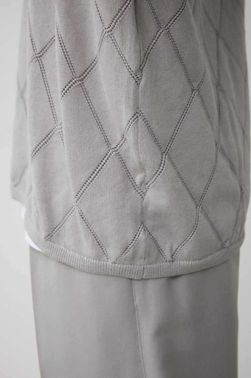 スカシアミレイヤードニット L/GRY M