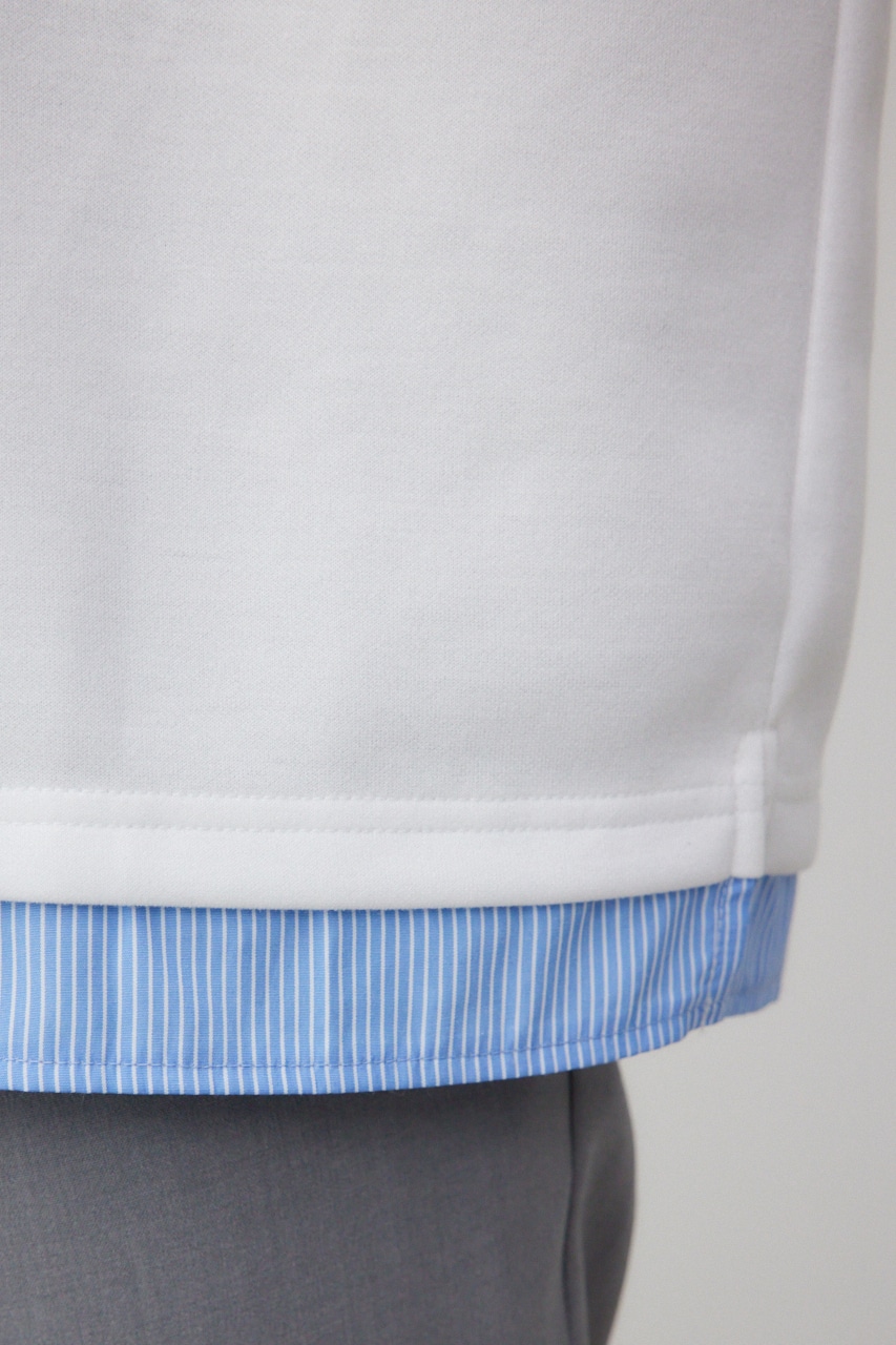 ダンボールシャツレイヤードトップス WHT FREE