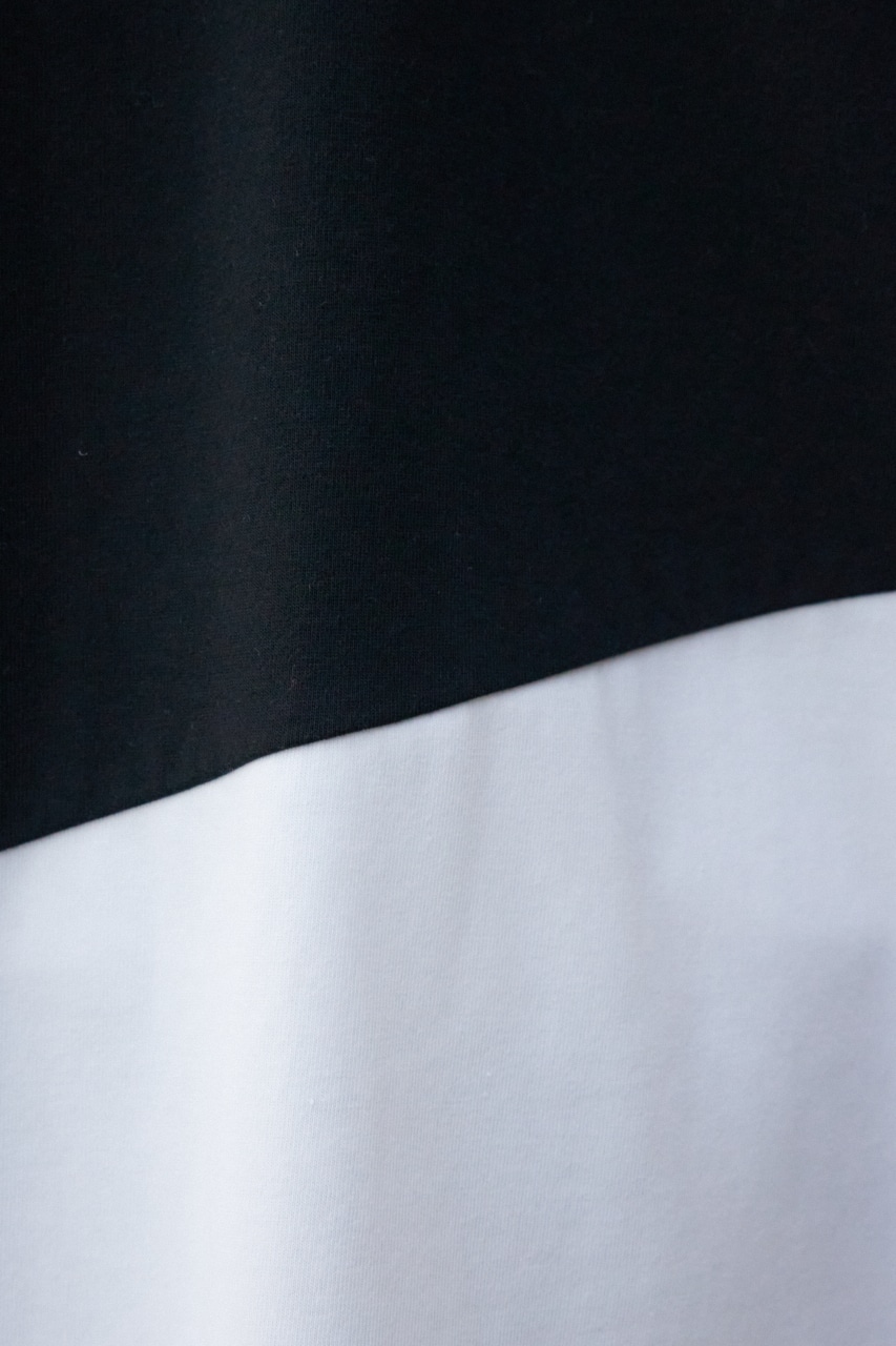 スイッチングバイカラートップス 柄BLK FREE