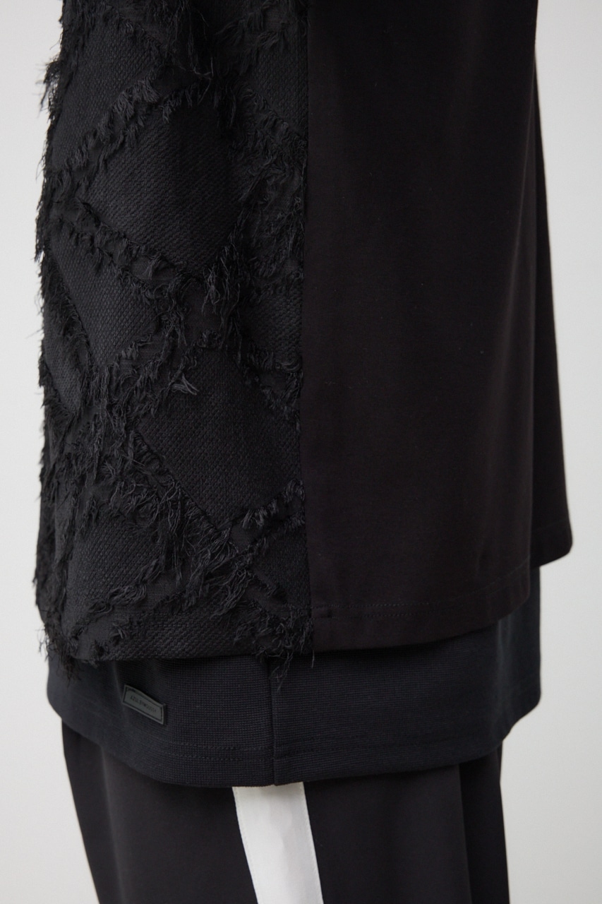 カットジャガードトッパージレ 柄BLK FREE