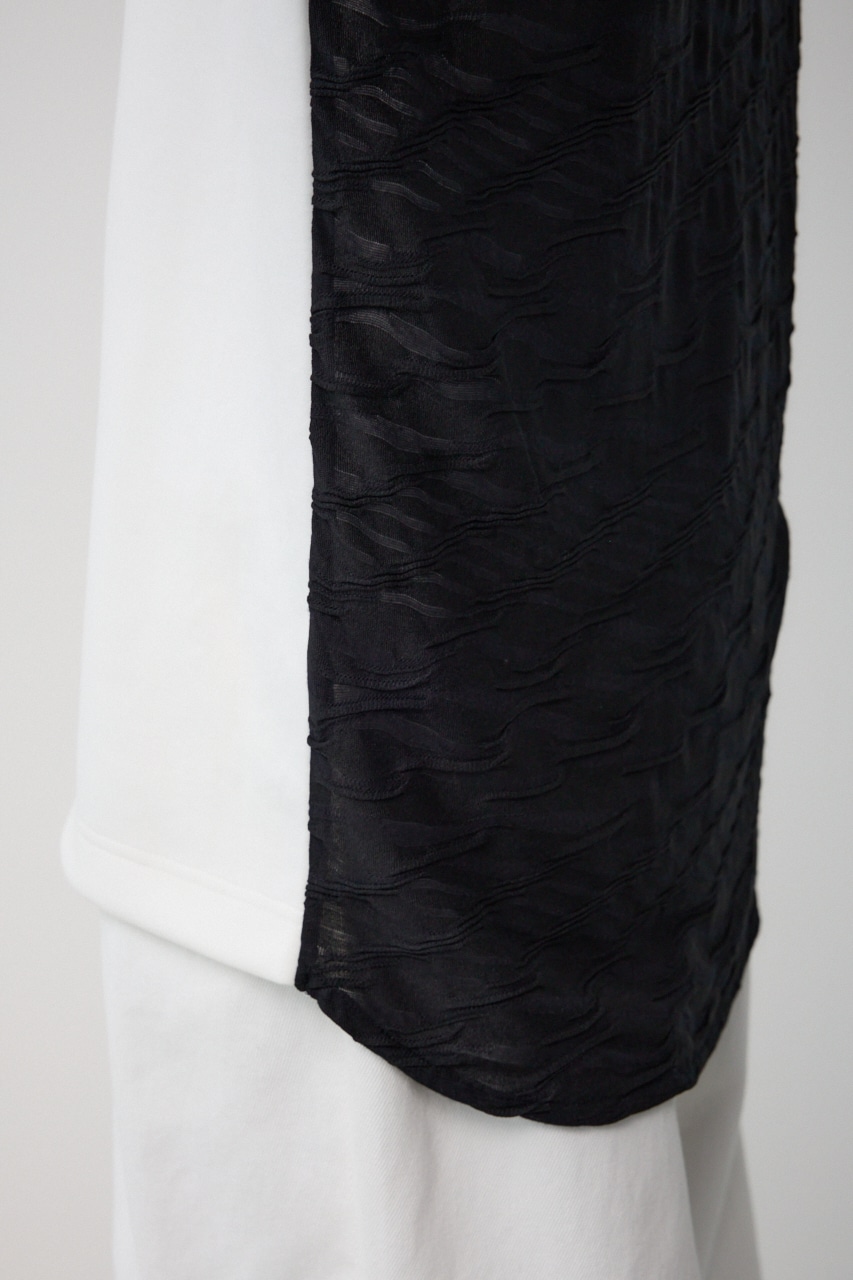 スウィッチングビッグTシャツ 柄WHT FREE