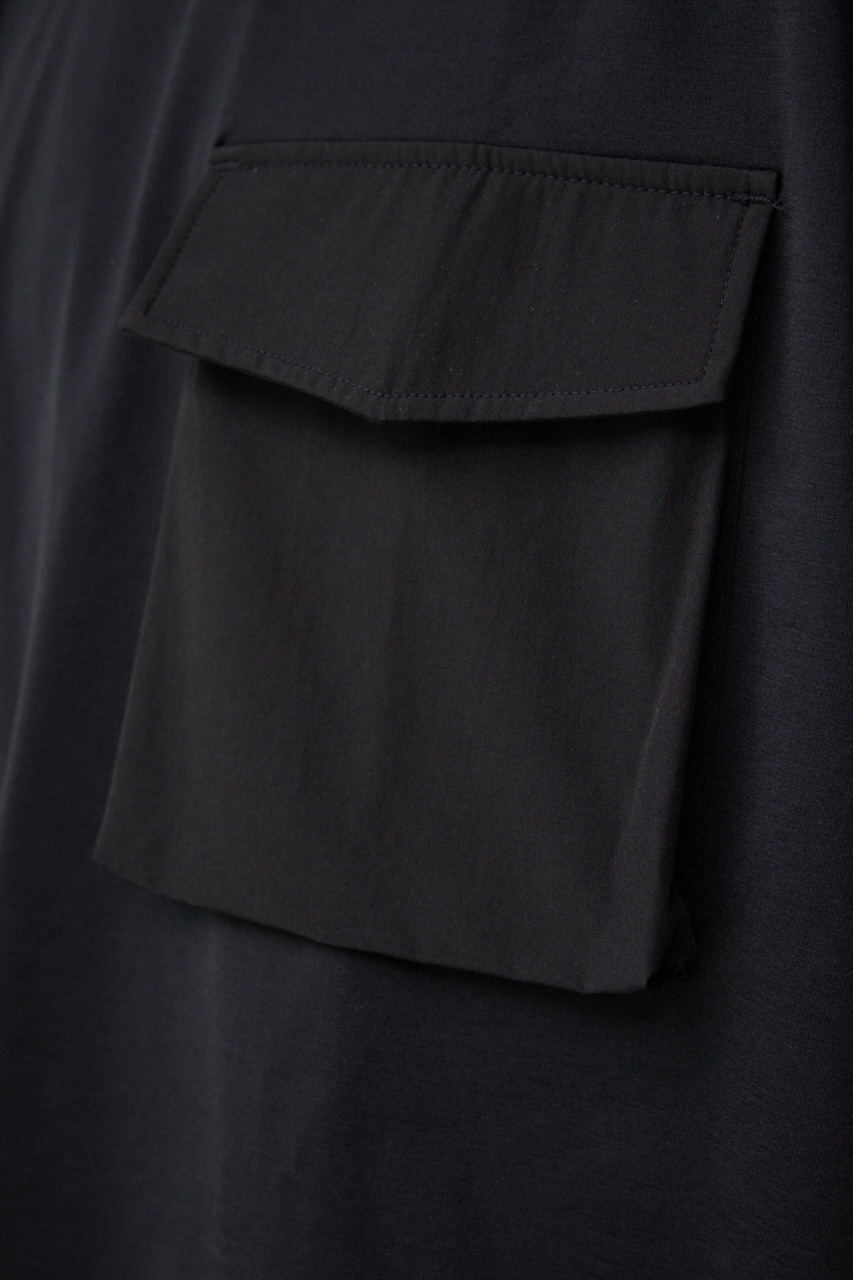 ストレッチスラブ天竺ビッグポケT BLK FREE