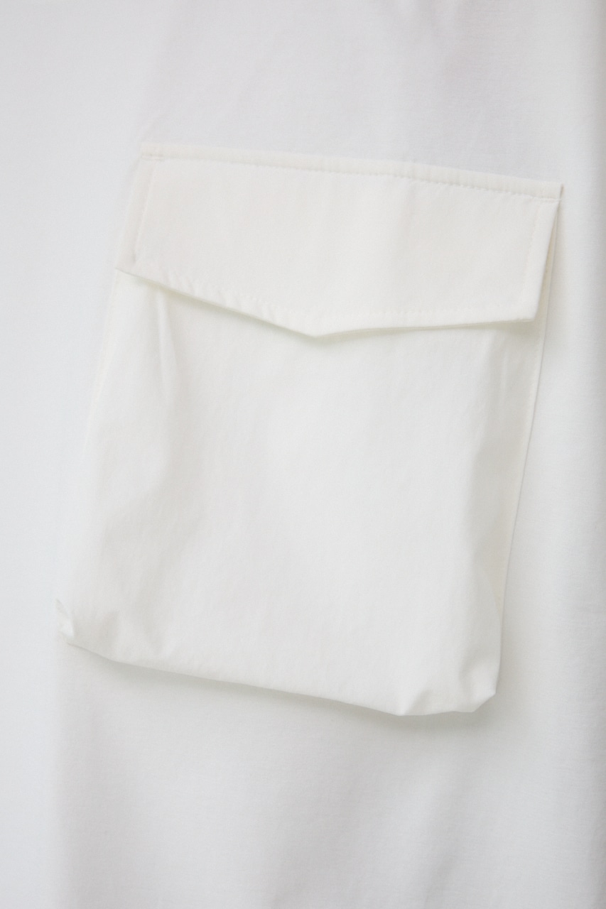 ストレッチスラブ天竺ビッグポケT WHT FREE