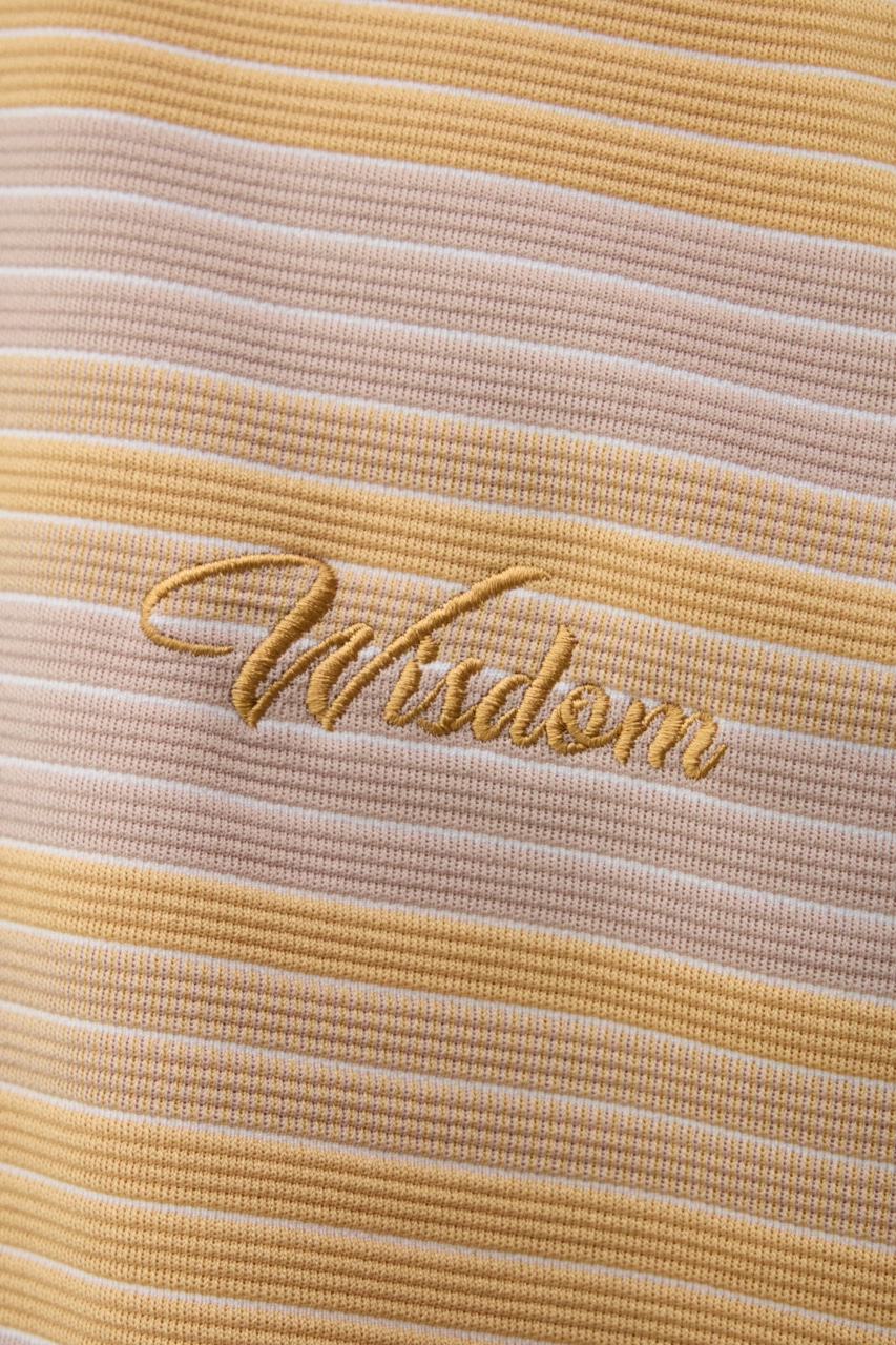 リップルジャガードボーダービッグTEE 柄BEG FREE