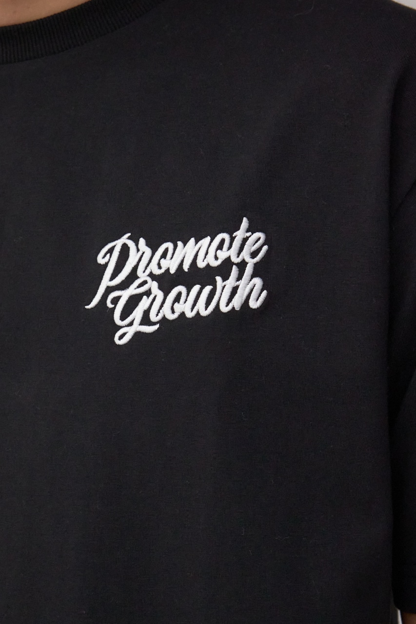 ハートゴールド発泡プリントTEE BLK L