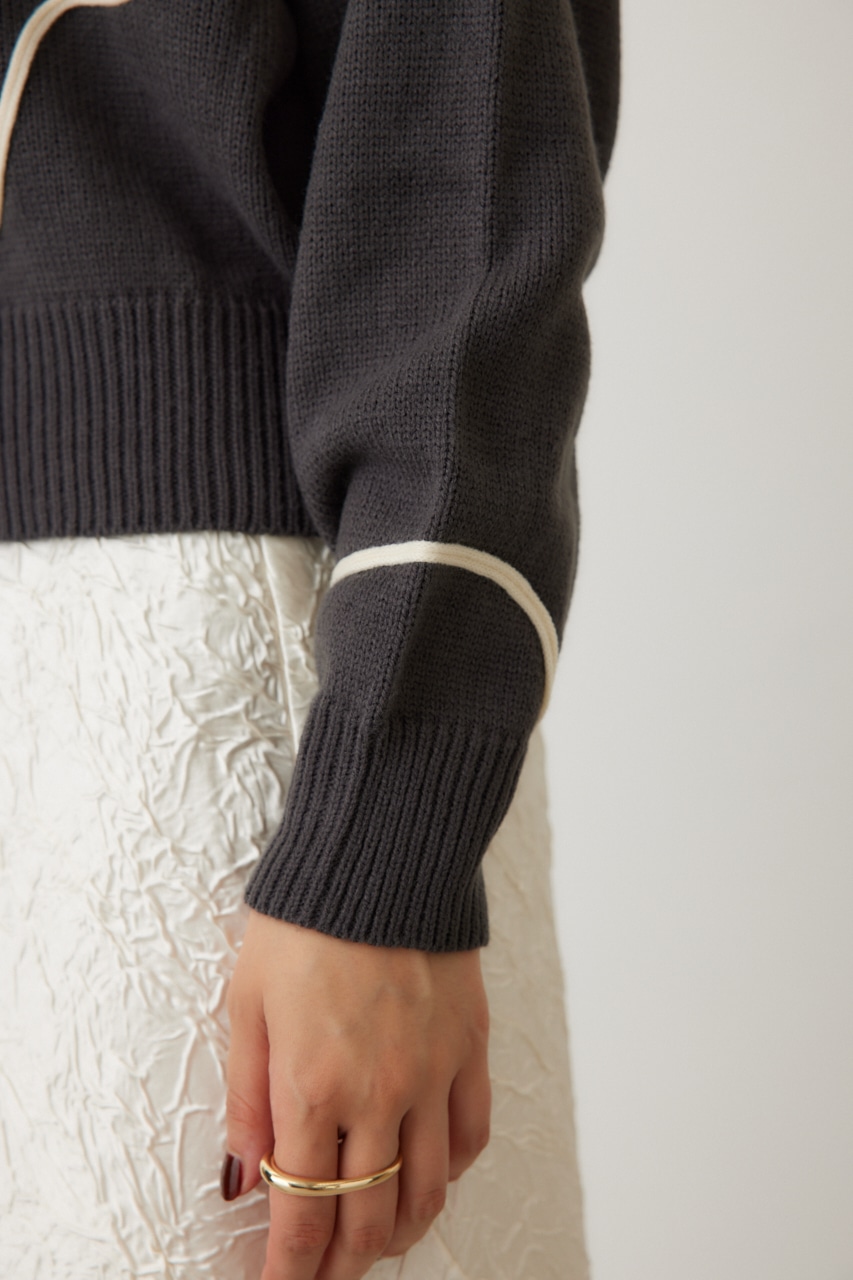 コードエンブロイダリーニット GRY FREE