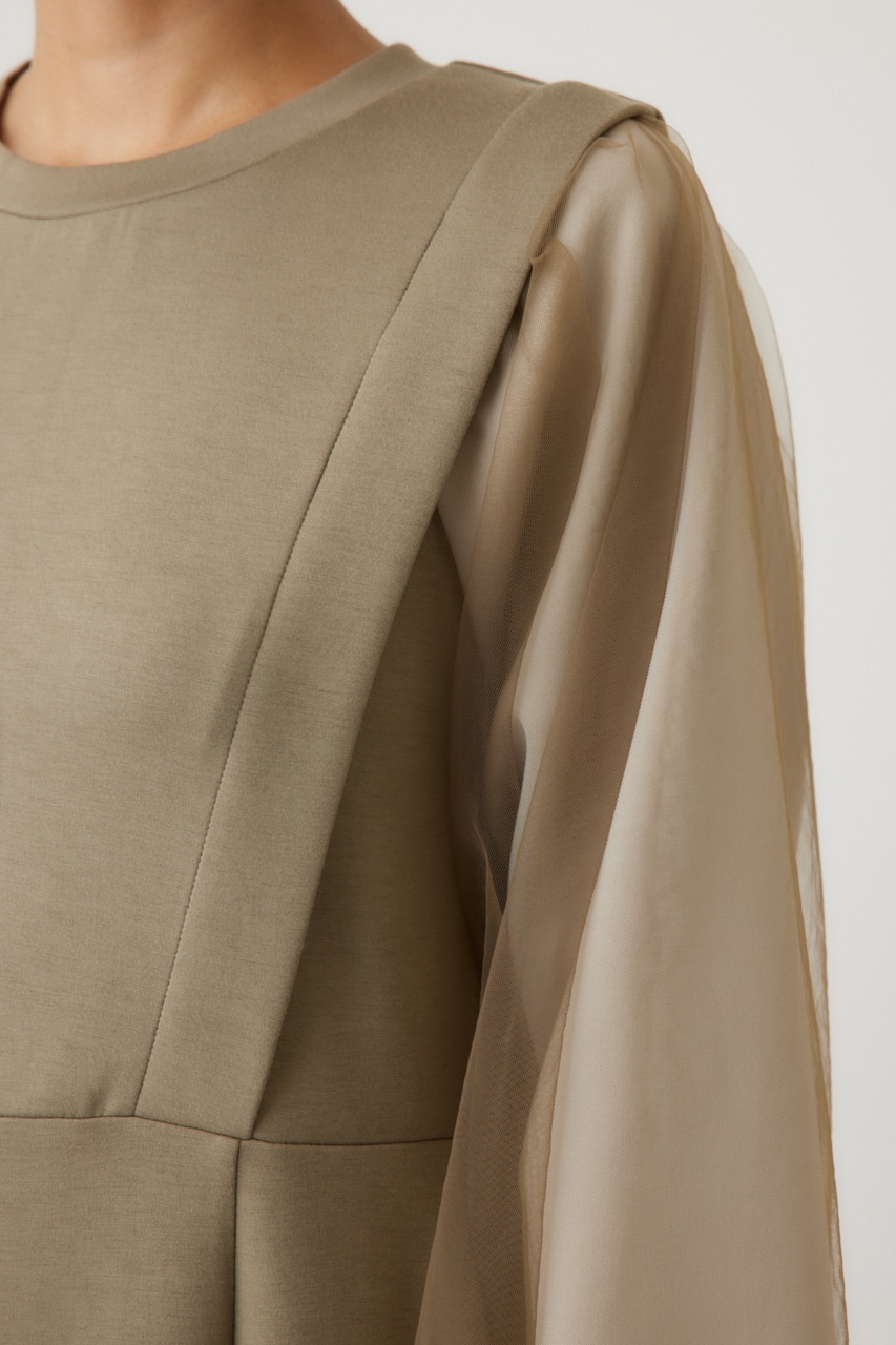 チュールスリーブドッキングワンピース KHA FREE