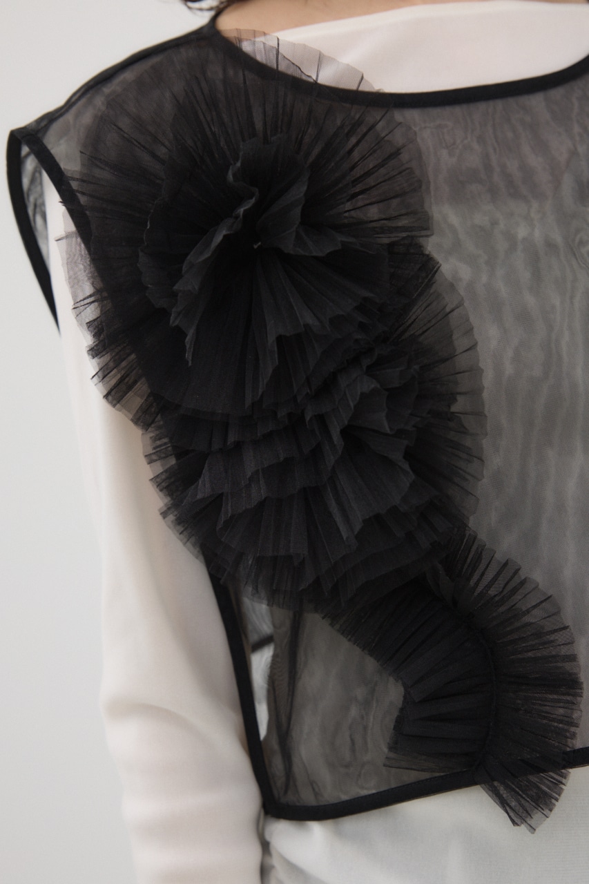 チュールモチーフベスト BLK FREE
