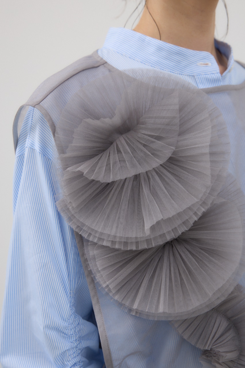 チュールモチーフベスト GRY FREE