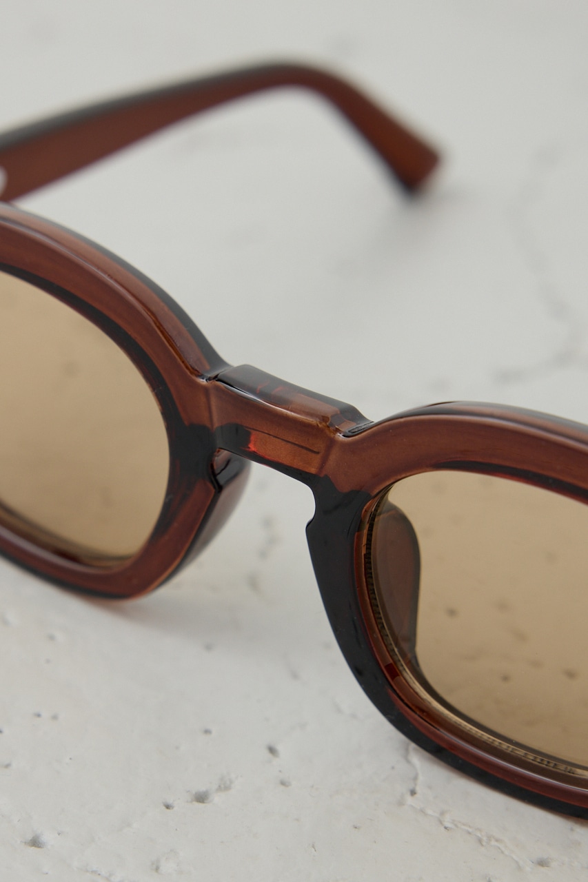 ラウンドサングラス BRN FREE