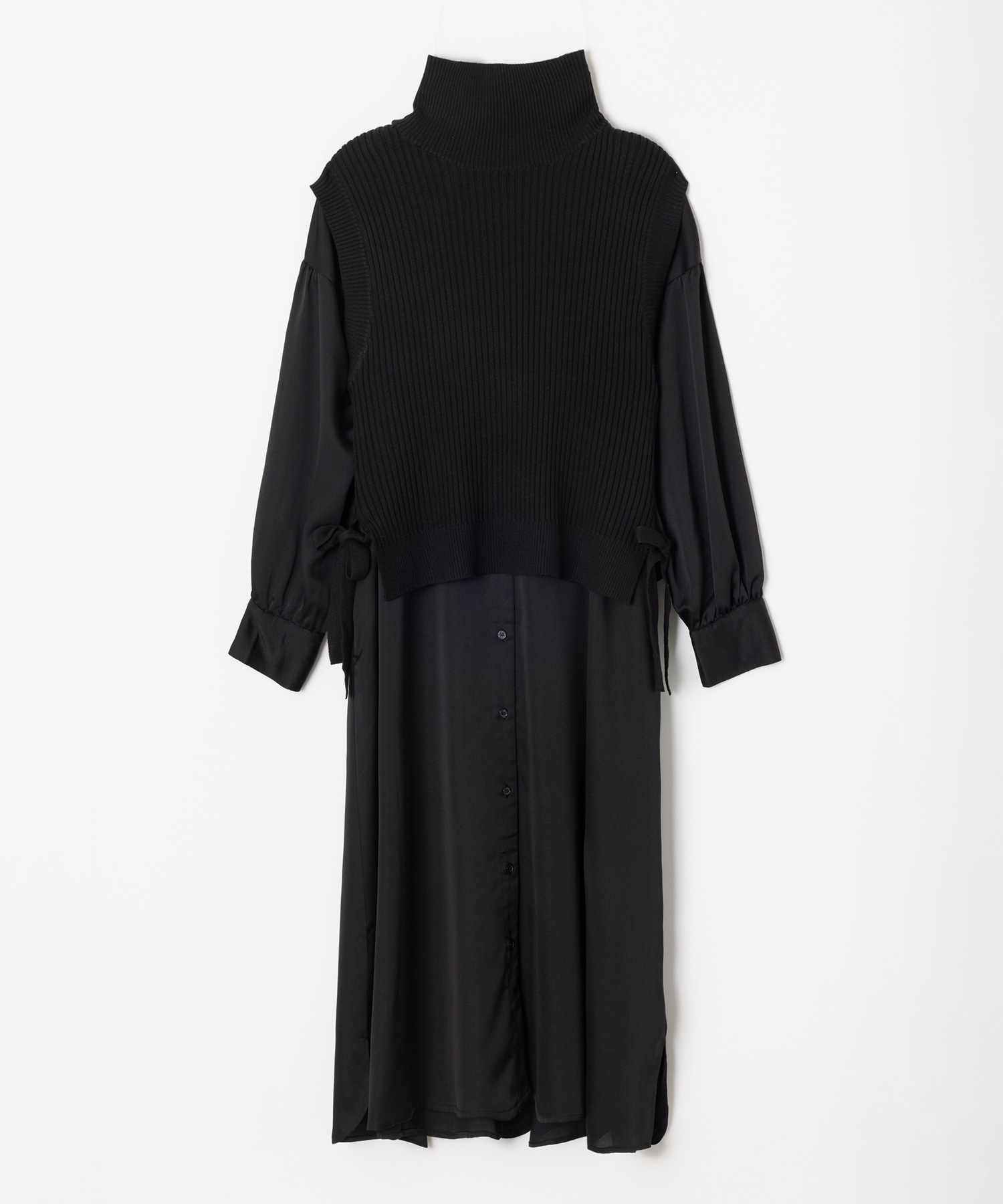 AZUL BY MOUSSY | 【MIEL CRISHUNANT】ニットベスト＋シャツワンピース  