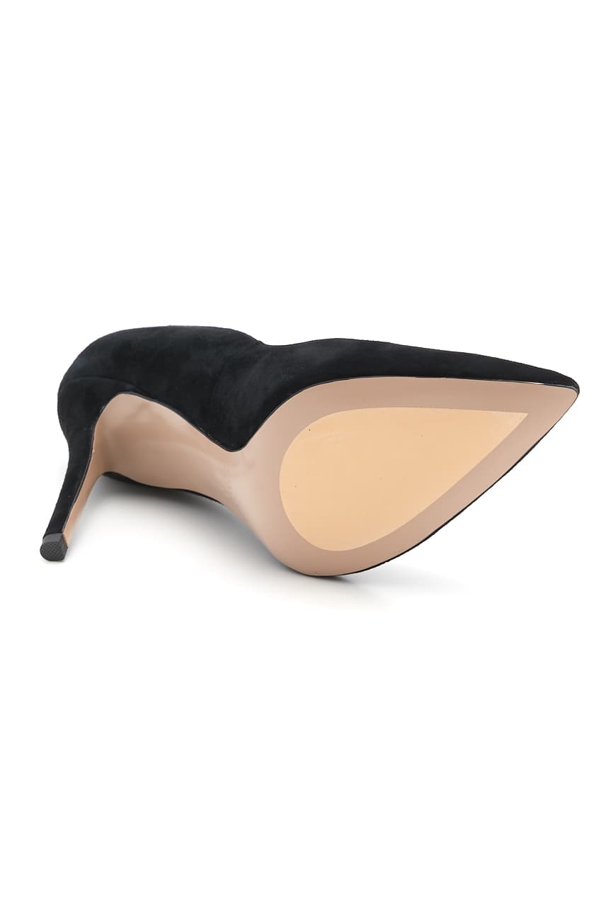 スティレットヒールVパンプス D/BLK 24.0cm