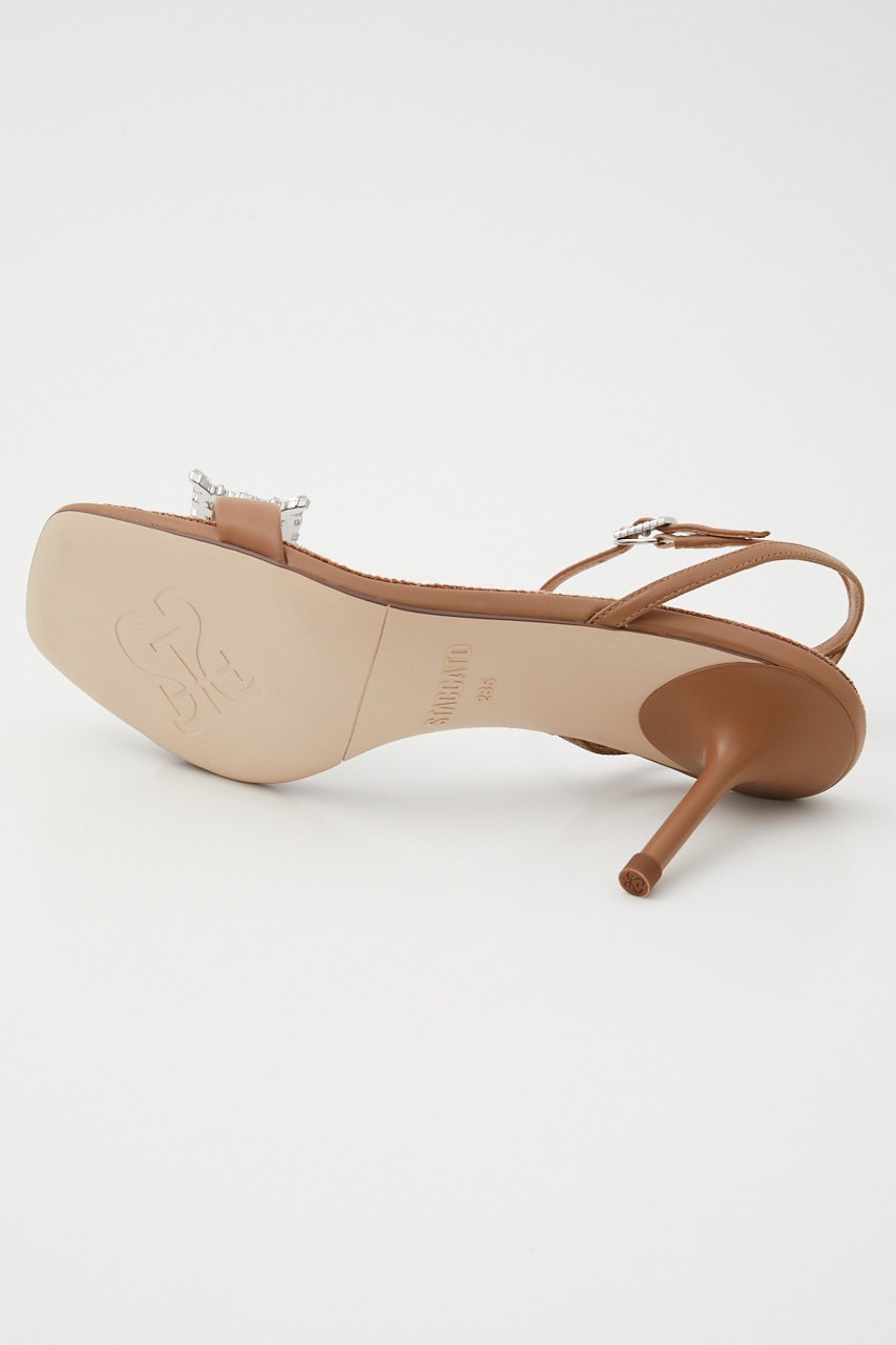 エルザプチピンヒールサンダル BRN 22.5cm