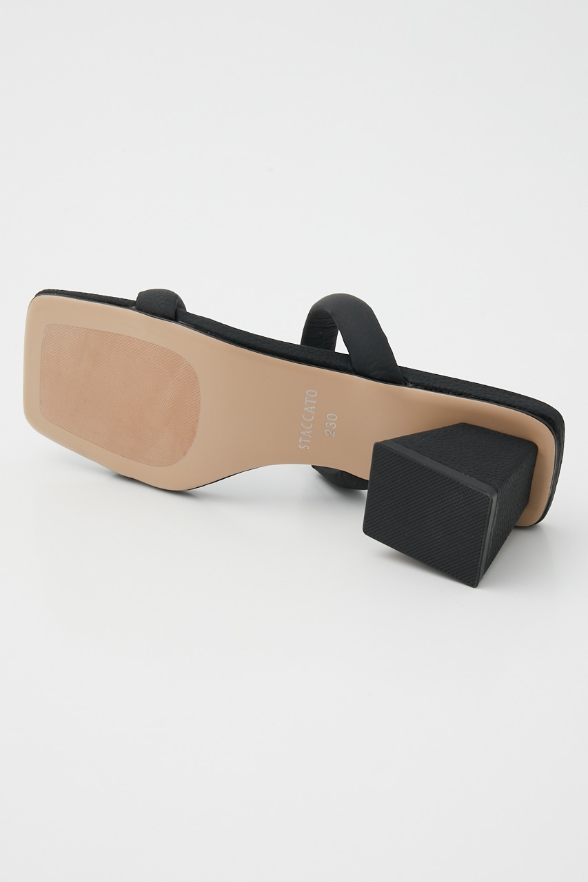 スクエアストレンジサンダル BLK 22.5cm