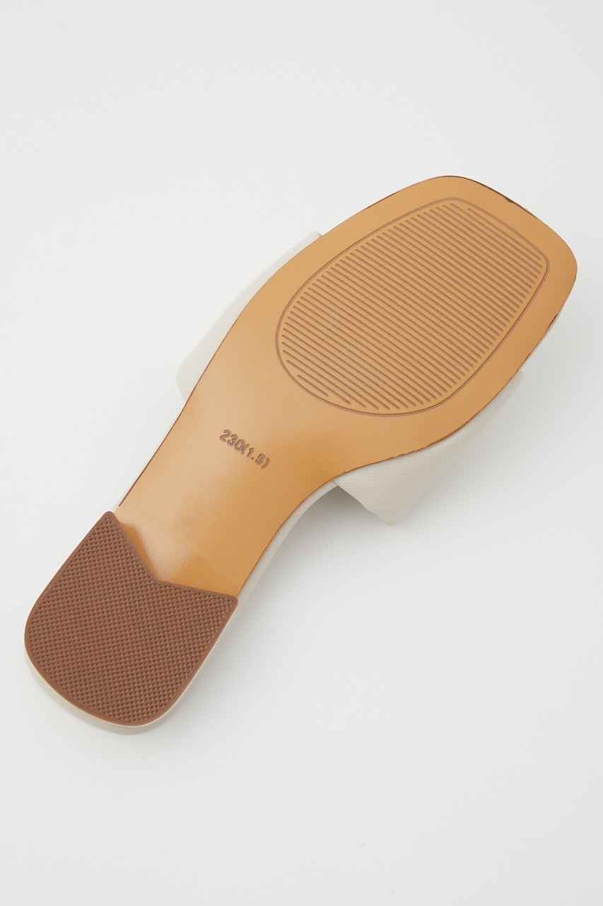 キルティングフラッフィーフラットミュール WHT 24.0cm