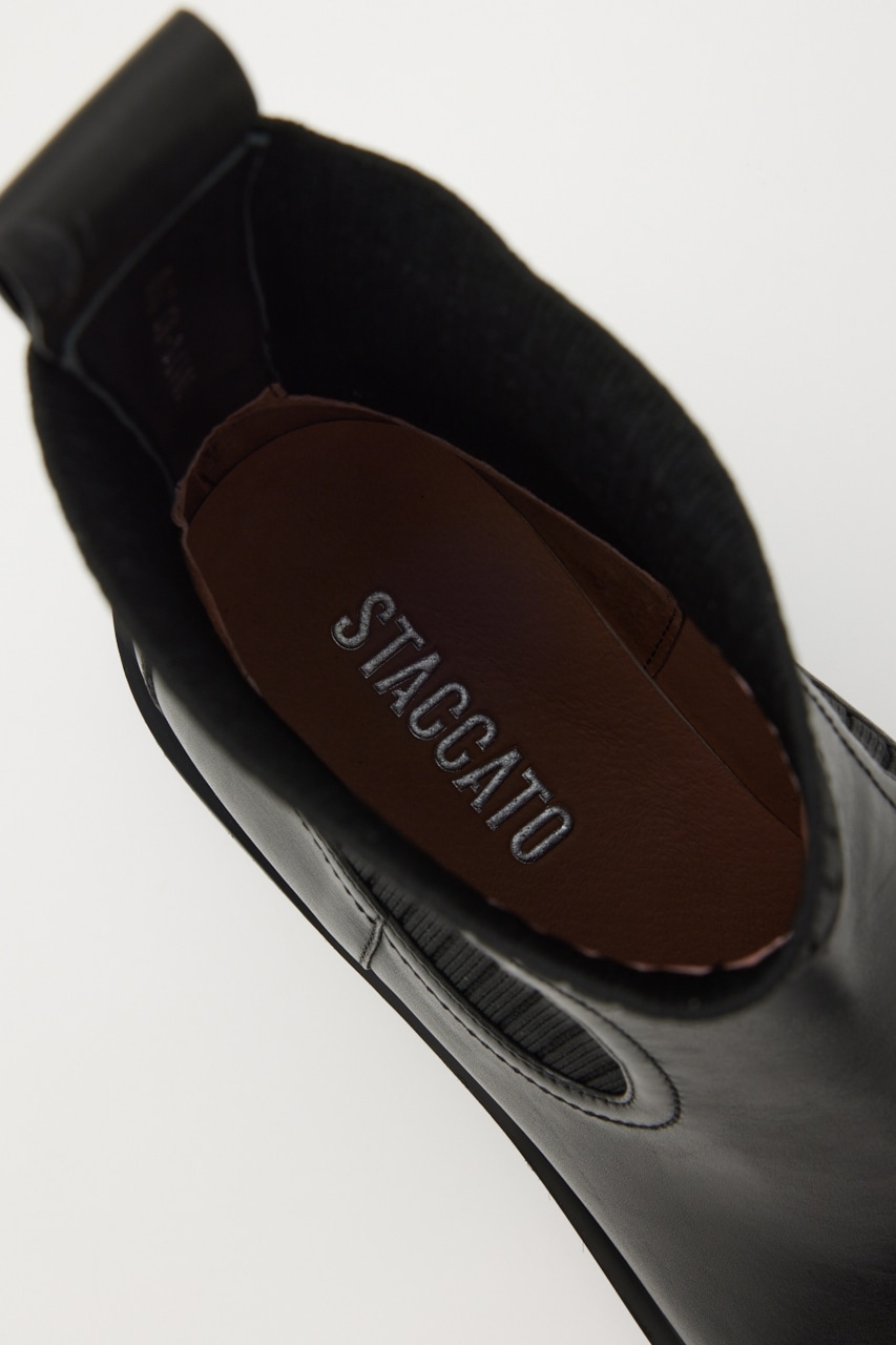 クラウスルリブニットコンビブーツ BLK 24.5cm