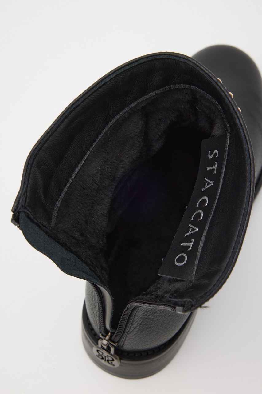 インボアスタッズミドルブーツ BLK 24.5cm