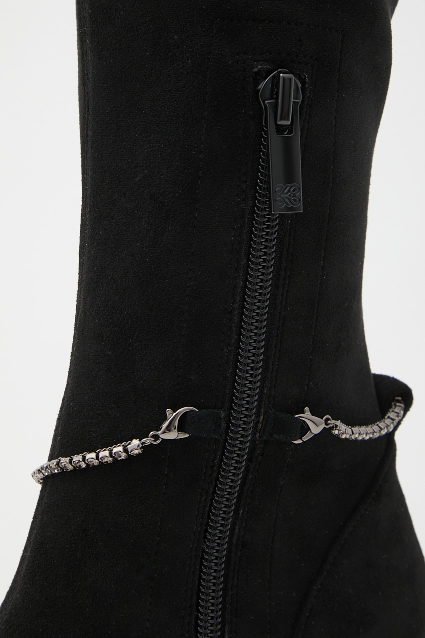 ラリアピンヒールニーハイブーツ BLK 23.0cm