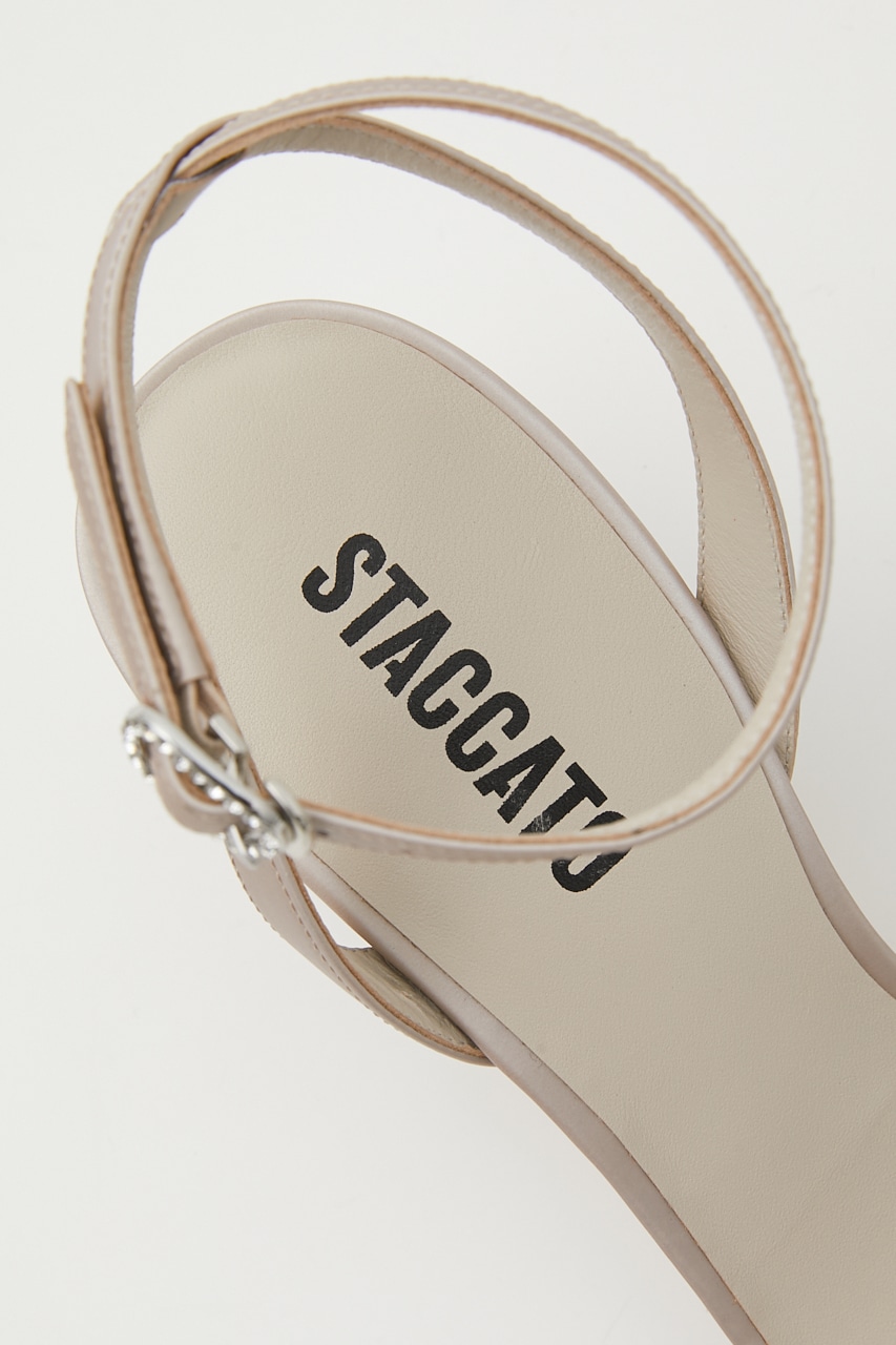 テ-フォニーカラーストーンヒールサンダル S.Pink 22.0cm