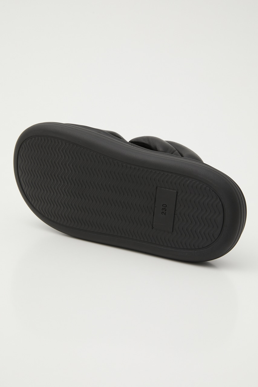 パファーライトクロスサンダル BLK 24.0cm