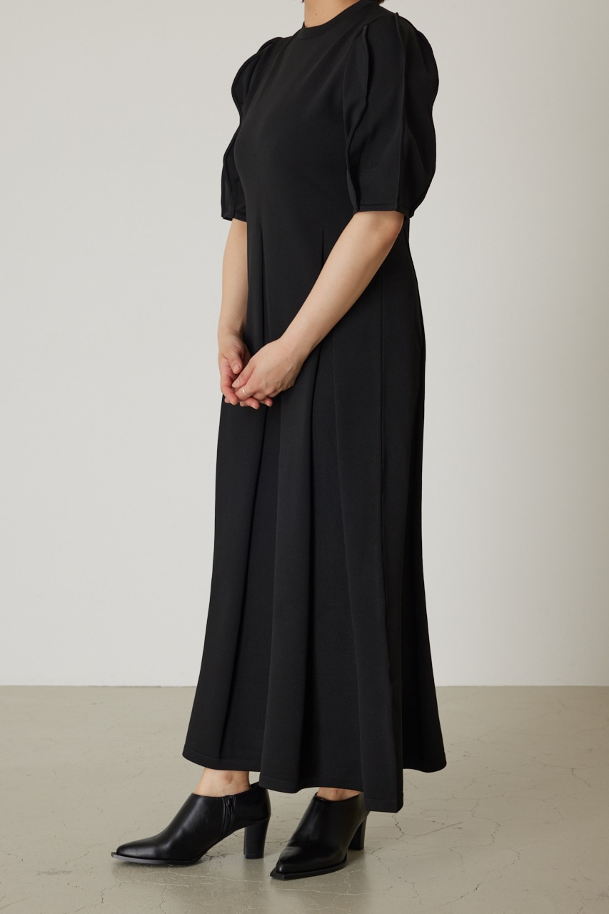 RIM.ARK | Curve line sleeve knit OP (LONG DRESS ) |RIM.ARK 
