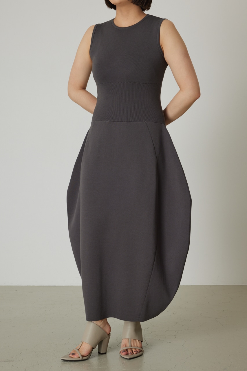 RIM.ARK | Waist rib knit OP (LONG DRESS ) |RIM.ARK ONLINE STORE 