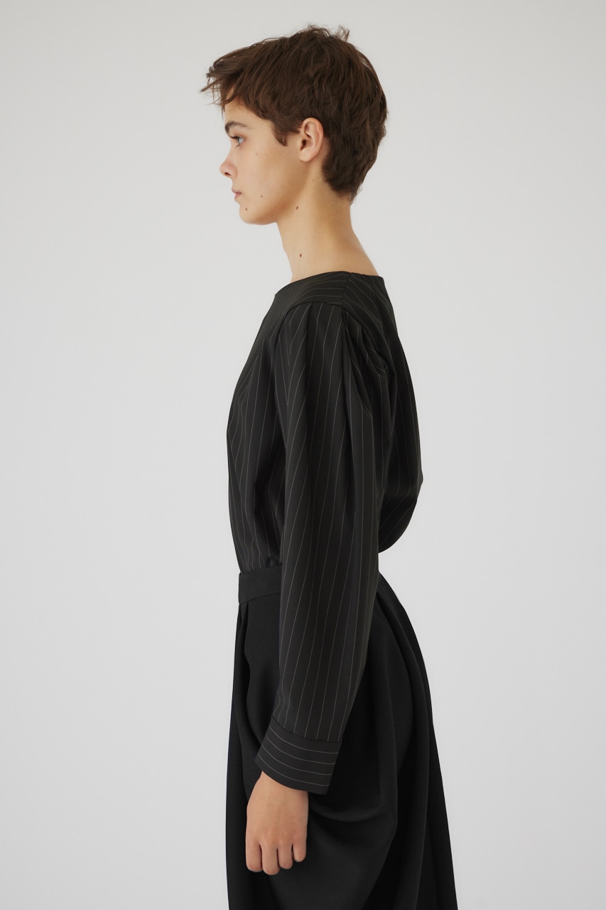 【LIMITED SALE】Shoulder volume scarf set BLK FREE